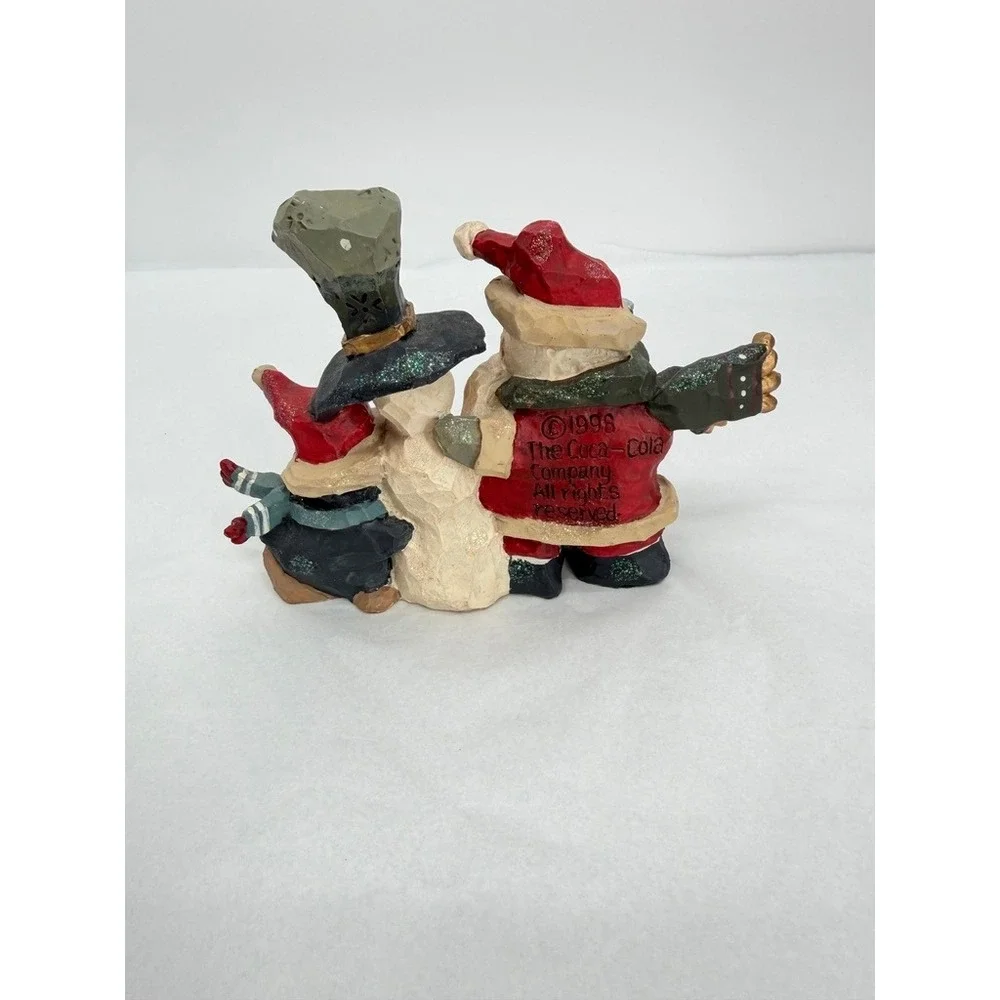 Coca Cola Figurine Santa Snowman Penguin Vintage Christmas Holiday Shelf Sitter